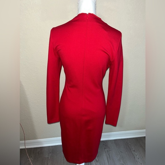 Esacada ‘Dzanna’ V-Neck Fitted Dress in ‘Lacquer’ NWT - Picture 7 of 14